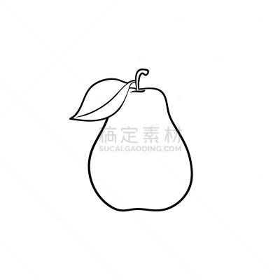 梨,水果,草图,计算机图标,动物手,素食,直的,食品,维生素,绘制