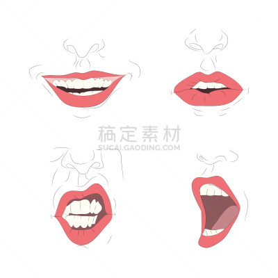 嘴唇,轮廓,模板,自然美,面部表情,波普风,咬唇,草图,嬉戏的,画画