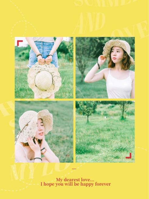 创意图框拼图晒图晒照小红书配图预览效果