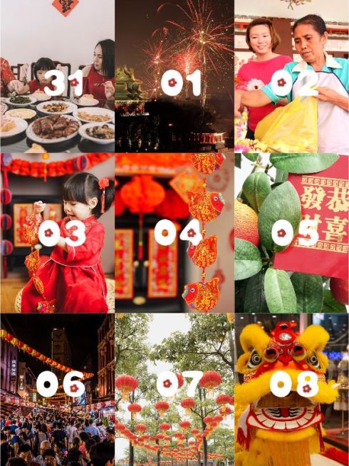 春节祝福春节晒照新年祝福拼图晒照预览效果