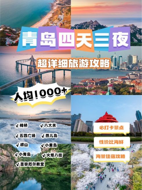 旅游攻略拼图宫格花字小红书封面预览效果