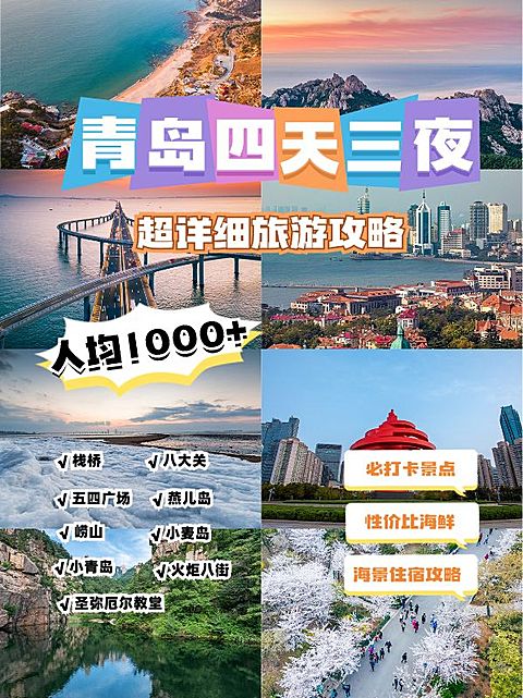 旅游攻略拼图宫格花字小红书封面