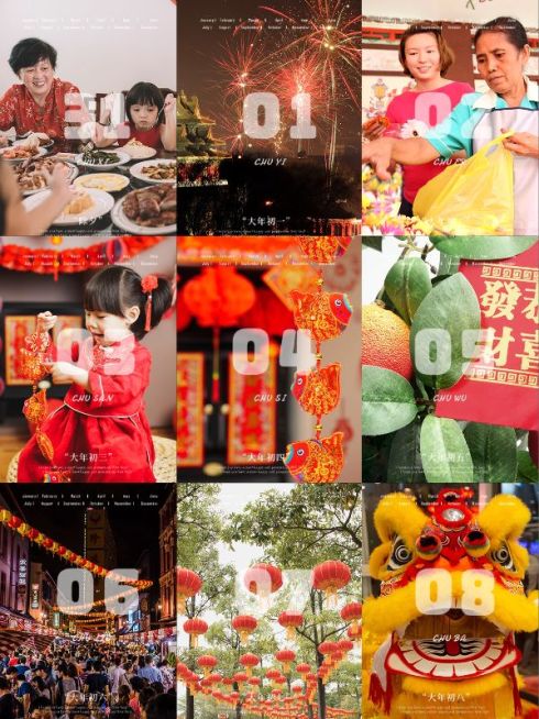 春节祝福春节晒照新年祝福拼图晒照预览效果