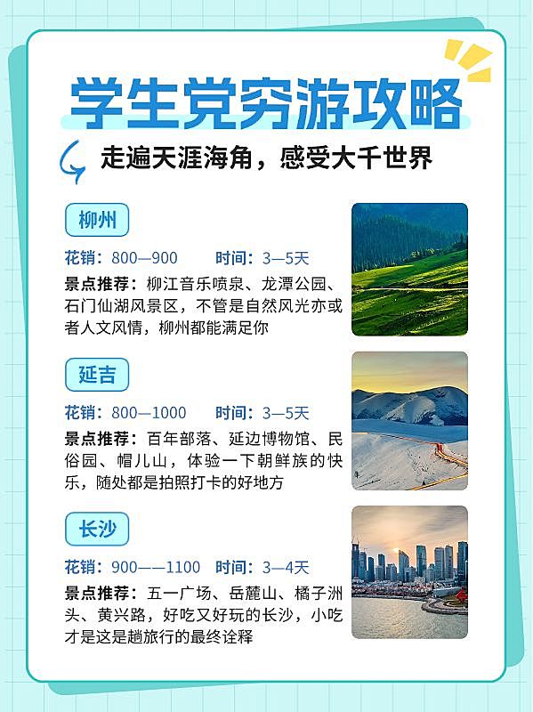 旅游景点推荐/穷游攻略小红书配图