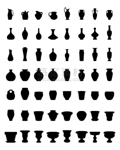 花盆,陶瓷工艺品,分离着色,白色,自然,红色,长方形,季节,多样,收集