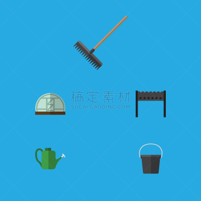 大桶,温室,平坦的,计算机图标,菜园,农业,自然,季节,火盆,烧烤