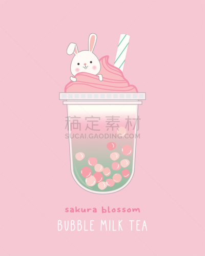 泡泡,花朵,樱之花,奶茶,垂直画幅,美,樱花,无人,绘画插图,奶昔