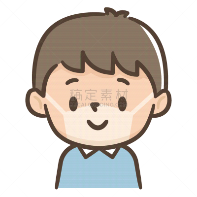 晒黑,绘画插图,男孩,防护面罩,形状,可爱的,人,白色背景,仅日本人,图像