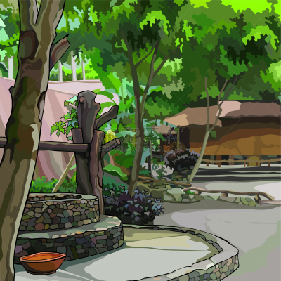 植物群,庭院,夏天,鸡尾酒,热带雨林,图像,矢量,户外,篱笆,木制