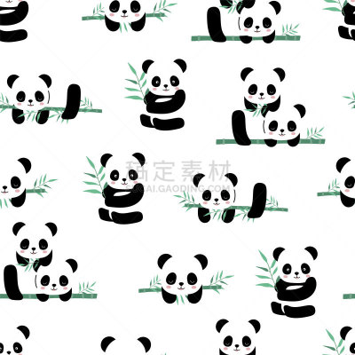 可爱的,四方连续纹样,背景,绘画插图,竹,矢量,熊猫,野外动物,壁纸,远征