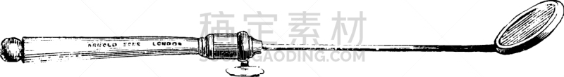 喉镜,白色,矢量,图像,雕刻图像,黑色,复古
