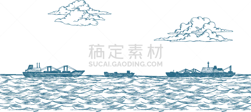 云,海洋,货物集装箱,工业船,货运,图像,航海,运输