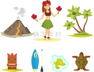女人,图腾柱,提基,神,舞者,国际著名景点,夏威夷大岛,可爱的,自然美,复古
