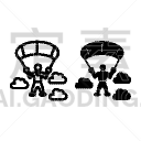 降落伞运动,符号,线条,计算机图标,风险,运动,跳伞运动,蜘蛛网,剪影,兴奋
