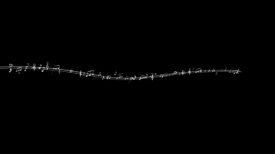 随机音乐音符爆炸，动画，渲染，背景，循环， 