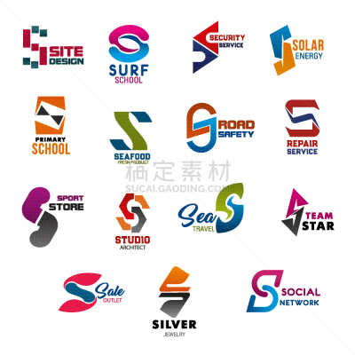 分离着色,创造力,形状,英文字母S,计算机图标,传媒,商务,几何形状,设计,弯曲