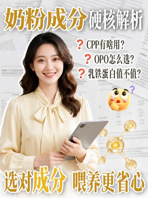 母婴亲子奶粉成分指南人像小红书封面预览效果