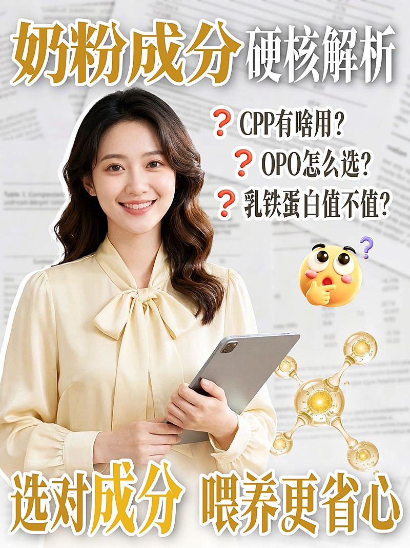 母婴亲子奶粉成分指南人像小红书封面