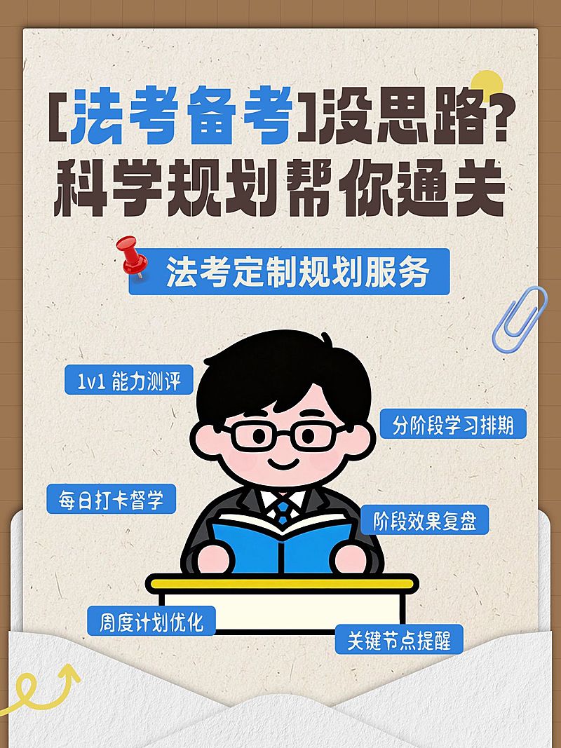 教育培训职业教育法考课程介绍小红书封面