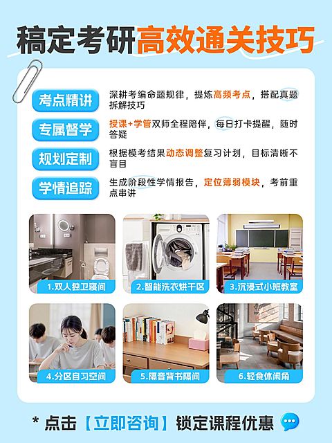 教育培训考研备考课程介绍拼图小红书配图