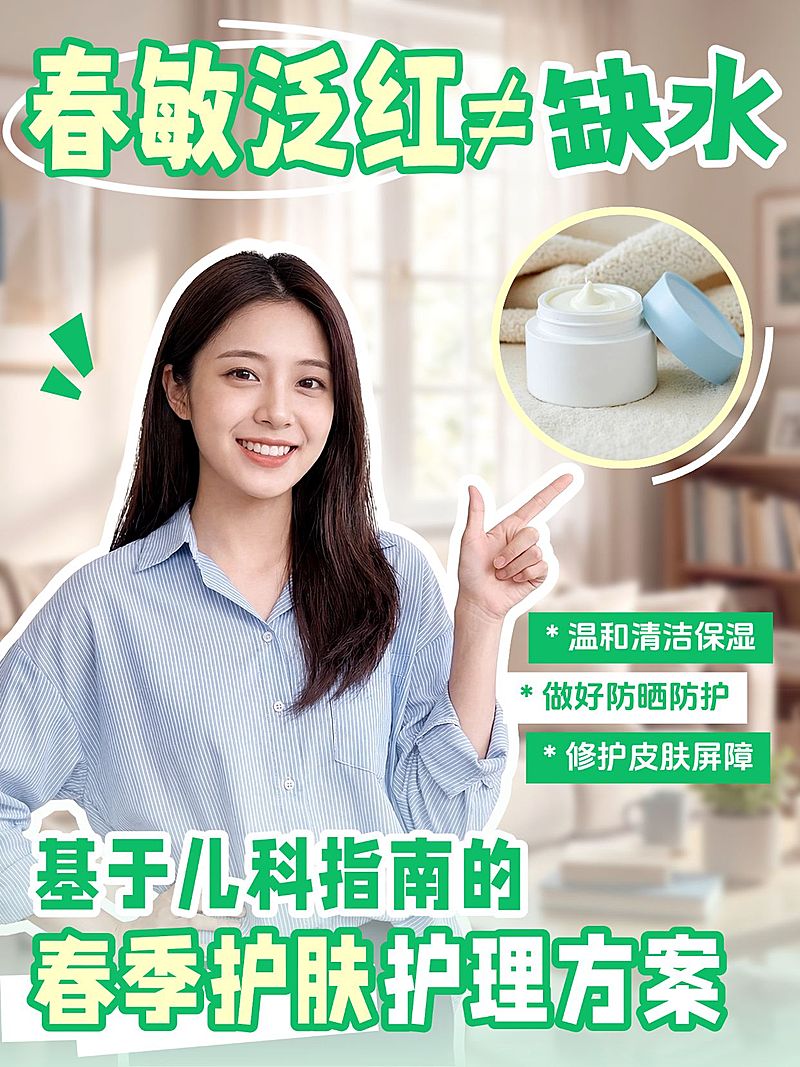 母婴亲子宝宝换季护肤指南人像小红书封面