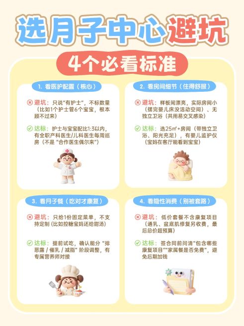 母婴亲子孕产服务月子中心选择指南拙气感插画风小红书配图预览效果