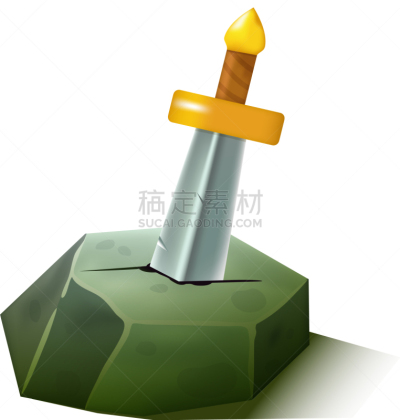 剑,石头,漫画,勇气,英格兰,古董,钢铁,亚瑟王,粗糙的,卡住