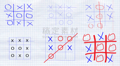矢量,图像,井字游戏
