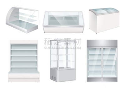 冰箱,超级市场,空的,零售设备,清新,食品,模板,设备用品,窗户,写实