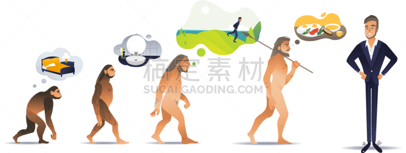 舞台,早晨,动物,套装,猴子,商务,热,咖啡,进展