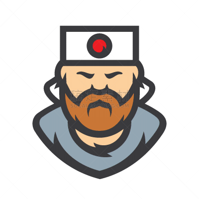 日本,漫画,日本武士,分离着色,白色,亚洲,传统,男人,古老的