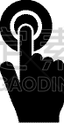平坦的,动物手,图标,按键区,拇指,人,指纹,图像,联系,选择