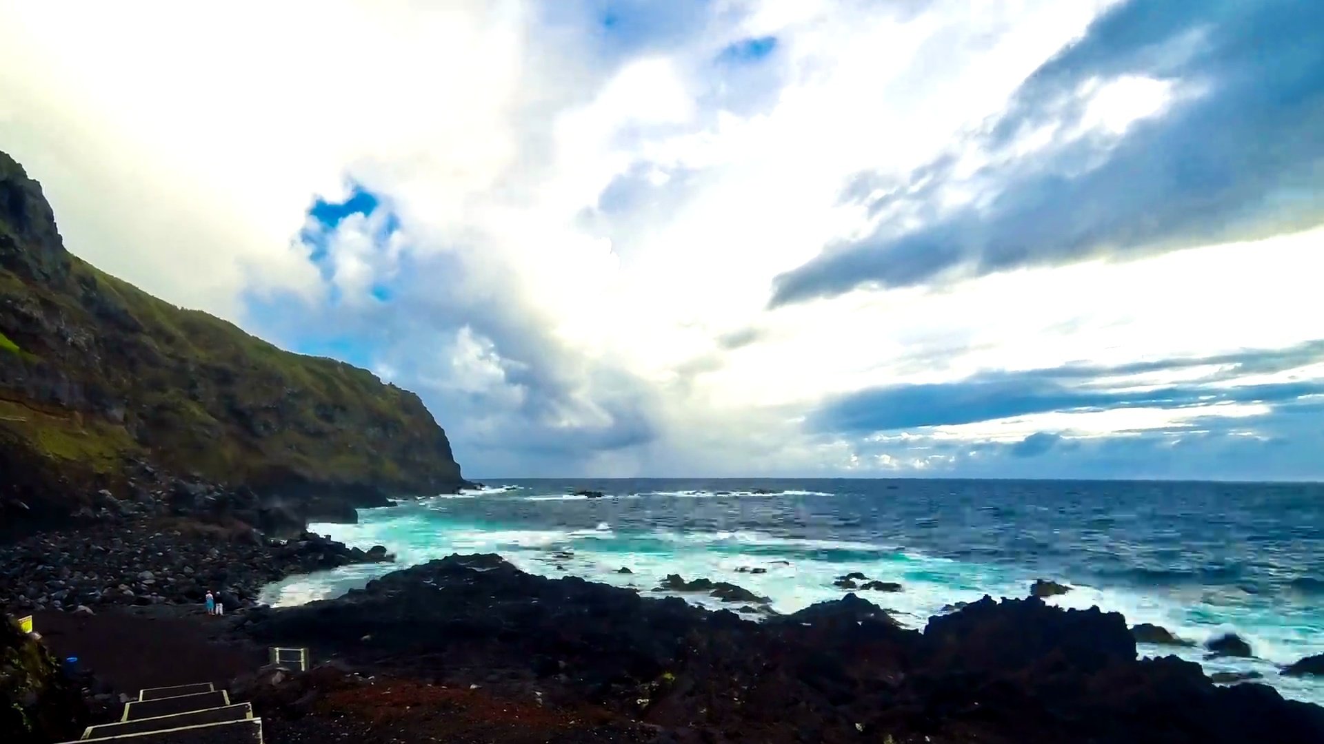 Ponta da Ferraria，亚速尔群岛上的浴场，葡萄牙