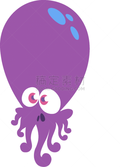可爱的,外星人,卡通,分离着色,怪异,肖像,图像,性格,站