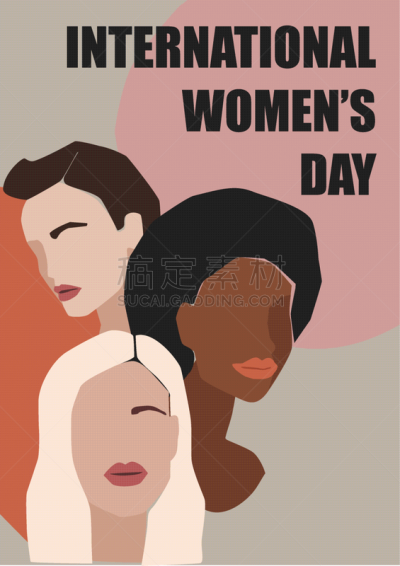 国际妇女节,女人,绘画插图,矢量,皮肤,个性,贺卡,妇女问题,自由,女强人