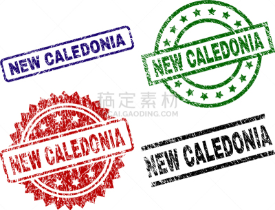 损坏的,新喀里多尼亚,海豹,橡皮章,纹理效果,红色,长方形,单词,非凡的,文字