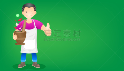 木瓜,柠檬,沙拉,拿着,绘画插图,零售行业职位,男人,研磨器,大蒜,矢量