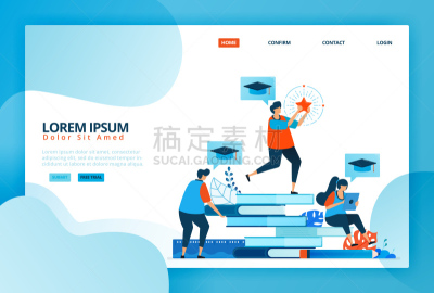 绘画插图,矢量,奖学金,卡通,知识,表演艺术活动,戒童,设计师,学习,教育