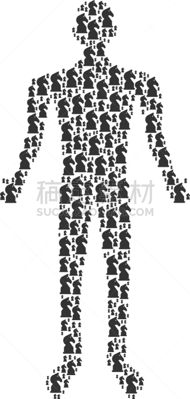 国际象棋,马,人,男人,多样,策略,图像,游戏