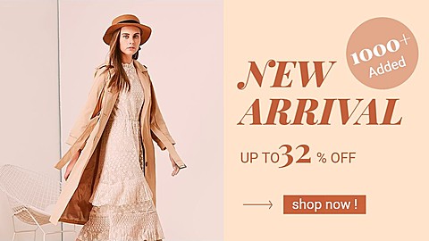 跨境电商女装打折促销活动海报banner