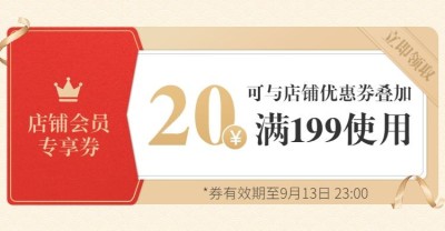 国庆节会员专享奢华电商优惠券