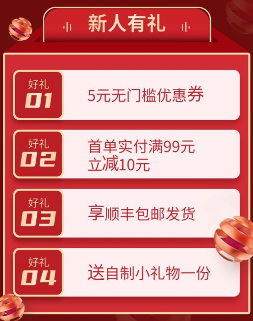 店铺新人活动店铺公告海报预览效果