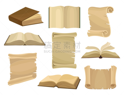 名册,羊皮纸,过时的,书,褐色,卷着的,撕破的,粗糙的,收集,复古