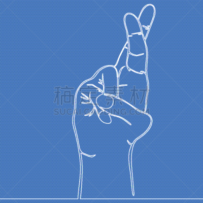连续性,盘着手指,数字1,线条,手势语,白色,分离着色,轮廓,人造的,Yap