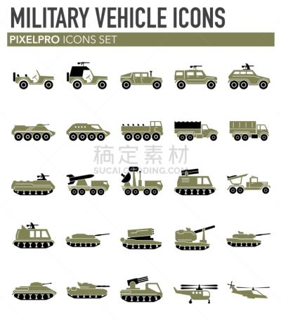 军用车,白色背景,动机,计算机图标,力量,技术,收集,运输