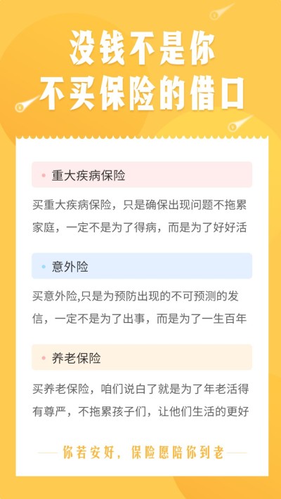 保险理念宣传知识科普海报