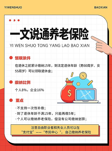 企业人事养老保险科普攻略小红书配图