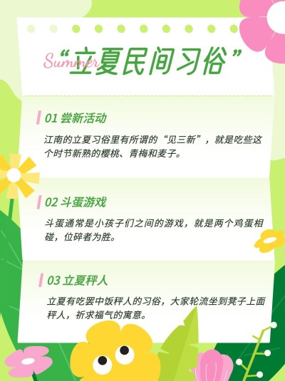 立夏节气科普小红书套装小红书配图