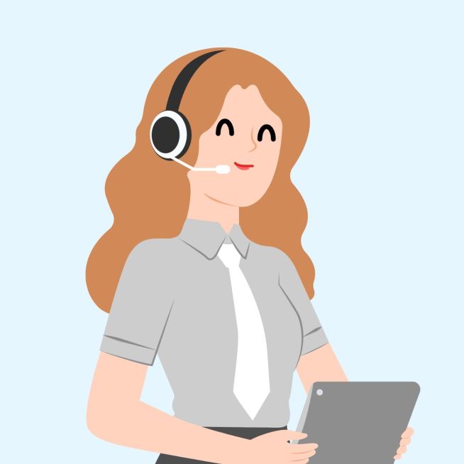 插画可爱感客服头像预览效果