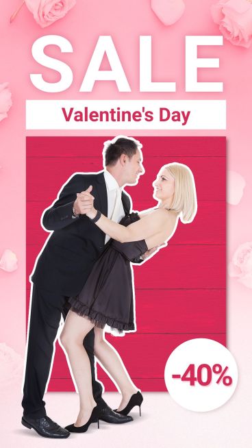 Brazil Valentine's Day Dia dos Namorados Dancing Couple Creative Campaign Discount Sale Promo Ecommerce Story预览效果